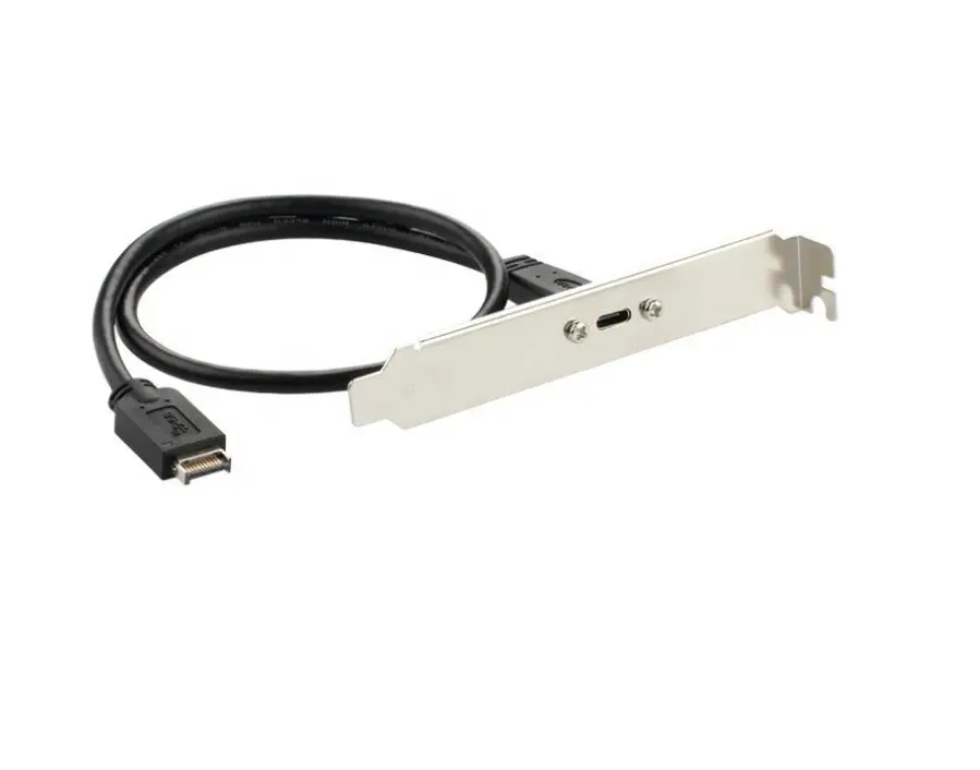 High Speed USB 3.1 Type C Female to Type E Male Extension Cable with Panel Mount Screw for Computer