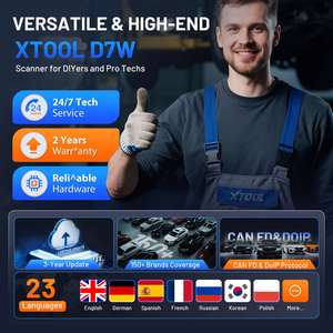 XTOOL D7W Version EU Sans fil 39+ Réinitialisation de la programmation des clés de voiture, outil de numérisation OBD2, machine de diagnostic ECU pour véhicules - Product Image 3