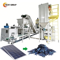 Ligne de production de panneaux solaires écologiques entièrement automatique par pyrolyse de panneaux photovoltaïques |   Équipement de recyclage de panneaux solaires
