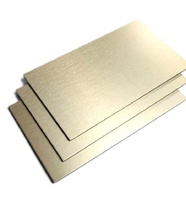 Panel Compuesto de Aluminio con Revestimiento de PE Alucobond con Acabado Cepillado Dorado/Plateado para Fachadas Exteriores, Láminas ACM