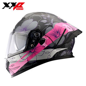 Casque de moto intégral violet ABS à libération rapide, double visière XXP DRAKEN S, course de motocross, NOUVEAU XXL certifié DOT/ECE/CCC - Product Image 1