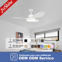 Ventilador de Techo 1stshine con Control Remoto, Inteligente, Eficiente, con Garantía de Calidad, Motor DC Premium, con Luz LED