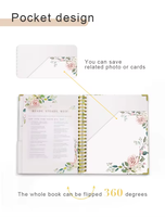Carnets de notes avec reliure thermique, couverture rigide, impression par transfert personnalisée, dorure or rose, pour mariage, agenda, organisateur, boîte