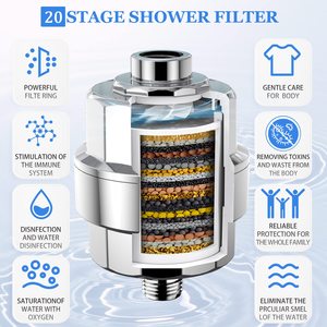 Vòi Hoa Sen Lọc 20-STAGE Shower Head lọc đánh bóng Chrome cho cứng wate sản lượng cao tắm lọc nước để loại bỏ - Product Image 2