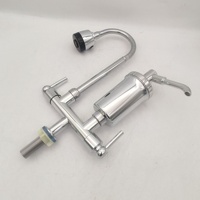 Robinet de cuisine monocommande eau froide en plastique, avec filtre céramique, design moderne et luxueux, douchette latérale chromée
