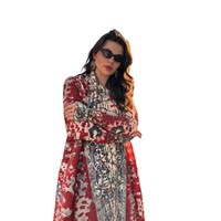 Abaya Plisado Estilo Miyake ODM para Mujer Vestido Islámico de Oriente Medio Estampado Talla Grande Túnica Modesta Vestidos Tradicionales para Iglesia para Damas Altas