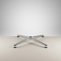 Base de chaise pivotante de bureau en alliage d'aluminium robuste de style moderne en forme de X pour la maison, le bureau, l'hôpital, la chambre, le salon et l'hôtel