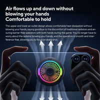 Ventilateur de refroidissement pour téléphone portable Black Shark 5 avec anneau lumineux, contrôle de température IA et design pliable - FunCooler