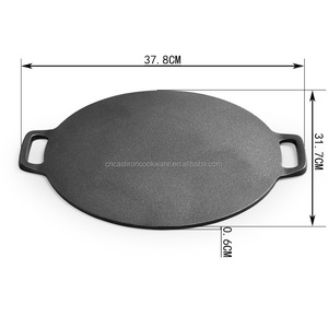 Sartén de crepé Roti Tawa de hierro fundido presazonado de <span class=keywords><strong>doble</strong></span> Mango, 11 pulgadas, para Dosa y Tortillas - Product Image 6