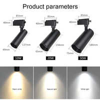 Projecteur Spot LED 220V Plafond COB Orientable Rail Lumière Focalisée 360 Haute Qualité 30W Fournisseur Éclairage Commercial Sur Rail