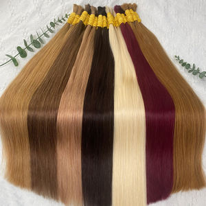 Vente en gros de produits capillaires humains en vrac cheveux indiens vierges non traités en vrac 100 extensions de cheveux humains droits naturels européens en vrac - Product Image 6