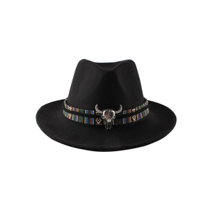 Fashion <span class=keywords><strong>Vogue</strong></span> style <span class=keywords><strong>British</strong></span> fashion Jazz wool top hat in the fall and winter us head cowhide fur felt fedora - Product Image 4