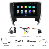 Lecteur DVD Android pour voiture avec écran tactile Android 9.1, navigation intelligente Android, verre trempé, pour Toyota Camry USA 2015-2017