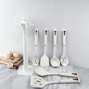 New Design Kitchen Utensils Set Heat-resistant Spatula Spoon Cooking Tools Silicone Utensils Set With Holder - Product Image 3