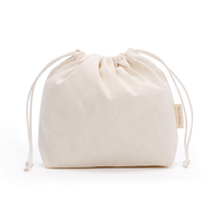 Sacs en toile de coton Décoration de ficelle Sac cadeau de Pâques mignon Sac à cordon en coton Vente en gros