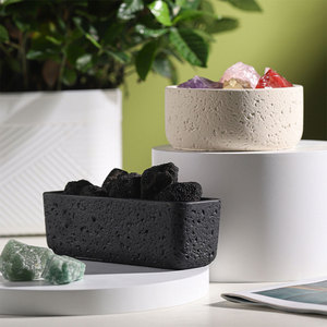 Taza de vela que hace contenedor de vela perfumada DISEÑO DE cráter DIY molde de yeso de hormigón - Product Image 4