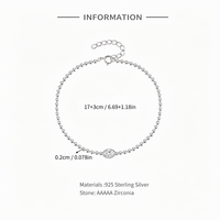 Bracelet empilable délicat en argent sterling 925, plaqué or 18 carats, bijoux fins minimalistes avec pierre en CZ pour femme, à porter au quotidien, cadeau