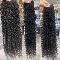 Extensions de cheveux humains vierges, bouclés afro crépus, 12-22 pouces, super double trame, couleur naturelle