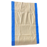Vente chaude au Burkina Faso sacs en PP tissés de 100 kg pour le maïs, sacs en plastique vides jaunes avec bleu à prix avantageux