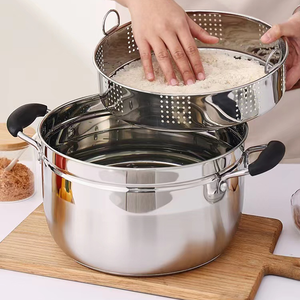 Casserole en acier inoxydable 201 de haute qualité, <span class=keywords><strong>20</strong></span> cm, compatible <span class=keywords><strong>induction</strong></span>, avec poignée, pour usage domestique et en restaurant - Product Image 1