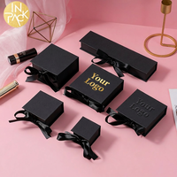 Boîtes d'emballage pour bijoux pour petites entreprises, vente en gros, logo personnalisé, mini boîte cadeau pour bijoux, fermeture à nœud, pour les boutiques de vente au détail de bijoux
