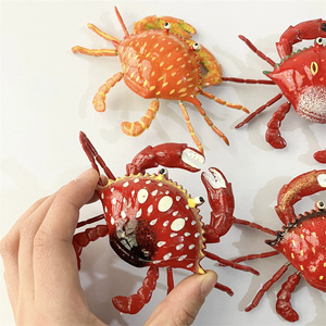 Imán de Refrigerador con Forma de Cangrejo Simulado, Decoración Pintada para el Hogar, Imán 3D para Refrigerador, Miniatura de Comida - Product Image 1