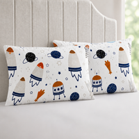 Ensemble de literie 3 pièces en microfibre douce et durable, drap plat avec taies d'oreiller, lavable, textile de maison pour toutes les saisons