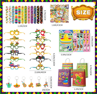 Kit de Fête Mexicaine : Bracelets Slap, Lunettes, Accessoires, Porte-clés, Autocollants, Jouets, Sacs Cadeaux et Kits de Faveurs pour le Cinco de Mayo