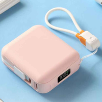 Power Bank Mini 20W 10000mAh Logo Dapat Disesuaikan Dengan Layar LED Penunjuk Baterai Pengisian Cepat