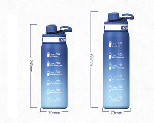 Tasse à eau teintée de lumière de grande capacité de 1000ml Bouteille d'eau de sport <span class=keywords><strong>portable</strong></span> à rabat pour l'extérieur - Product Image 6