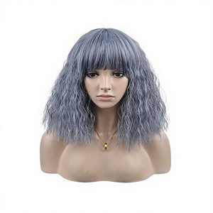 Nouvelle perruque <span class=keywords><strong>Jiafa</strong></span> Corn Curl légèrement bouclée, style européen et américain, pour femme, petite, bouclée, enveloppante, longueur épaule, effet volumineux - Product Image 1