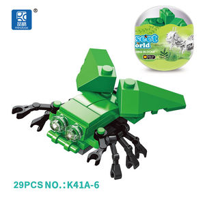 Nuevo K41A 6 en 1, Bloques <span class=keywords><strong>de</strong></span> Construcción <span class=keywords><strong>de</strong></span> Plástico, Serie <span class=keywords><strong>de</strong></span> Insectos y Vehículos, Juguetes para Niños, Mini Caja, Escala 1:36 - Product Image 3