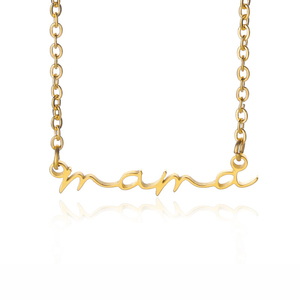 Collier <span class=keywords><strong>Maman</strong></span> en Or 18 carats délicat, collier MAMA en acier inoxydable imperméable, bijoux pour la fête des mères, <span class=keywords><strong>cadeau</strong></span> pour <span class=keywords><strong>maman</strong></span> - Product Image 1