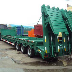 حفارة Lowbed مقطورة 3 <span class=keywords><strong>4</strong></span> منخفضة السطح بمحور محمل 50 60 طن معقوفة وبوي شبه شاحنة مقطورة للبيع - Product Image 1