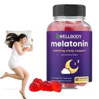 WELLBODY OEM/ODM – Gummies à la mélatonine en marque blanche, aide naturelle au sommeil, supplément vitaminique pour le sommeil, fabrication en usine