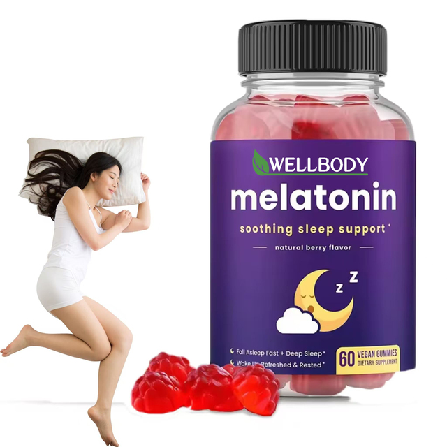 WELLBODY OEM/ODM Private Label Factory Supply Melatonin Gummies Natural Sleep Aid Supplement Sleep Vitamins Gummies
