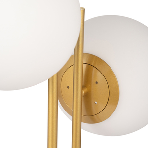 Lampada da tavolo a doppio diffusore con globo, design moderno in metallo e vetro per l'arredamento di camera da letto e soggiorno - Product Image 5