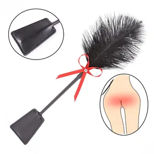 MOGLOVERS BDSM Feather Tickled Whip Bondage Erotisch Bestrafen Fetisch Leder Prügel Paddel Spielen Flogger Sexspielzeug