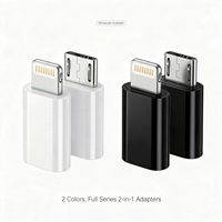 Adaptateur type C vers Micro Usb, charge rapide, transfert de données, convertisseur Otg, coque en aluminium, accessoire Portable pour téléphone et tablette