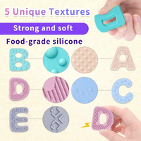 Letras Magnéticas de Silicona Texturizada, 26 Alfabetos, para Autismo, Juguete Educativo Preescolar para Refrigerador y Pizarra Blanca