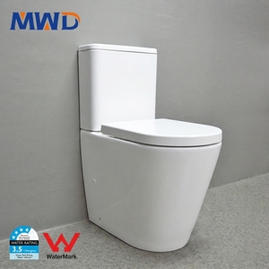<span class=keywords><strong>WC</strong></span> MWD WaterMark Easy Height, compatible Ambulant, à poser contre le mur, avec cuvette surélevée 460 mm et siège à fermeture douce - Product Image 1