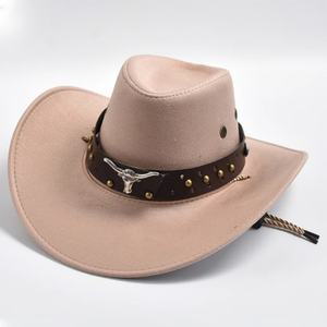 Chapeau de cowboy occidental rétro unisexe en faux daim YX, à large bord, 100 % polyester, toutes saisons, pour l'extérieur, protection solaire, style jazz - Product Image 6