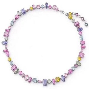 Advanced Female Crystal <strong>Necklace</strong> and Bracelet Set Unique Design with Dopamine Contrast <strong>Candy</strong> Jewelry - Product Image 5