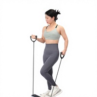 Nouveau Design Mini Stepper d'Intérieur, Appareil d'Exercice Twist avec Bandes de Résistance ABS, Grand Écran, pour la Maison, Capacité 110KG, Blanc TODO