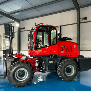 Reclutamento globale del rivenditore 3.5t articolato 4WD fuori strada carrello elevatore Diesel idraulico piccolo raggio di sterzata per tutti i terreni ruvidi - Product Image 5