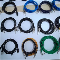 Adaptor Kabel Audio Gitar/Bass 1/4 Inci 10 Kaki 6.35Mm Amplifier Stereo Seimbang dengan Inti OFC Bersertifikat CE/FCC Emas