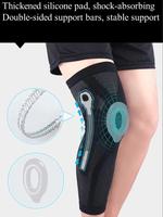 Rodilleras Deportivas Elásticas Tejidas Personalizadas, Ligeras, Transpirables, Antideslizantes, Alivian el Dolor, Compresivas, Protectoras, Ergonómicas