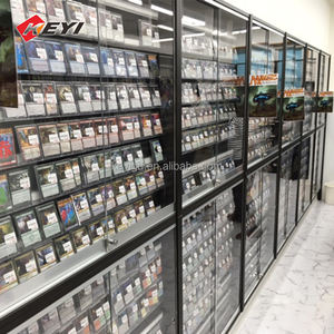 Caja Vitrina de <span class=keywords><strong>Metal</strong></span> y Acrílico Personalizada para Tarjetas de Béisbol Graduadas, Estante Marco de Exhibición para Tarjetas Deportivas de Colección Montado en la Pared - Product Image 1