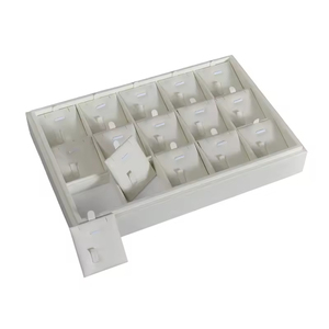 Bandeja de exhibición de joyería de lujo hecha a mano, de terciopelo con color personalizado, diseño de borde suave, contenedor de mostrador OEM - Product Image 4