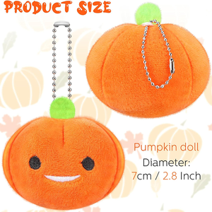 Llavero <span class=keywords><strong>de</strong></span> Peluche <span class=keywords><strong>de</strong></span> Calabaza Pequeñ<span class=keywords><strong>a</strong></span> <span class=keywords><strong>de</strong></span> Halloween con Cara Sonriente, Adornos <span class=keywords><strong>de</strong></span> Peluche Suaves y Abrazables para Niños y Niñas - Product Image 2